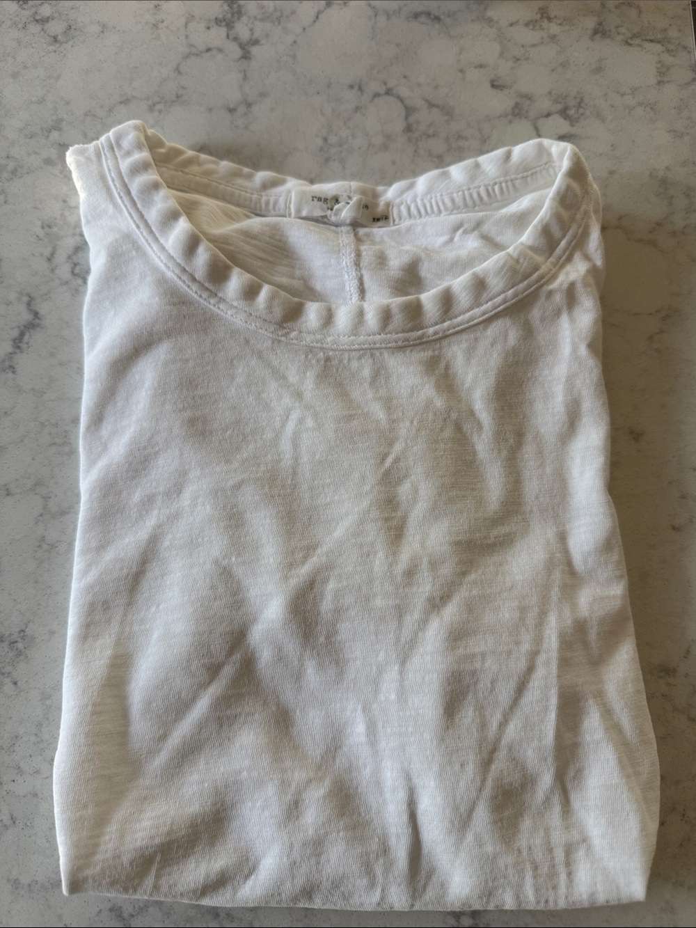 rag & bone White Short Sleeve Tee